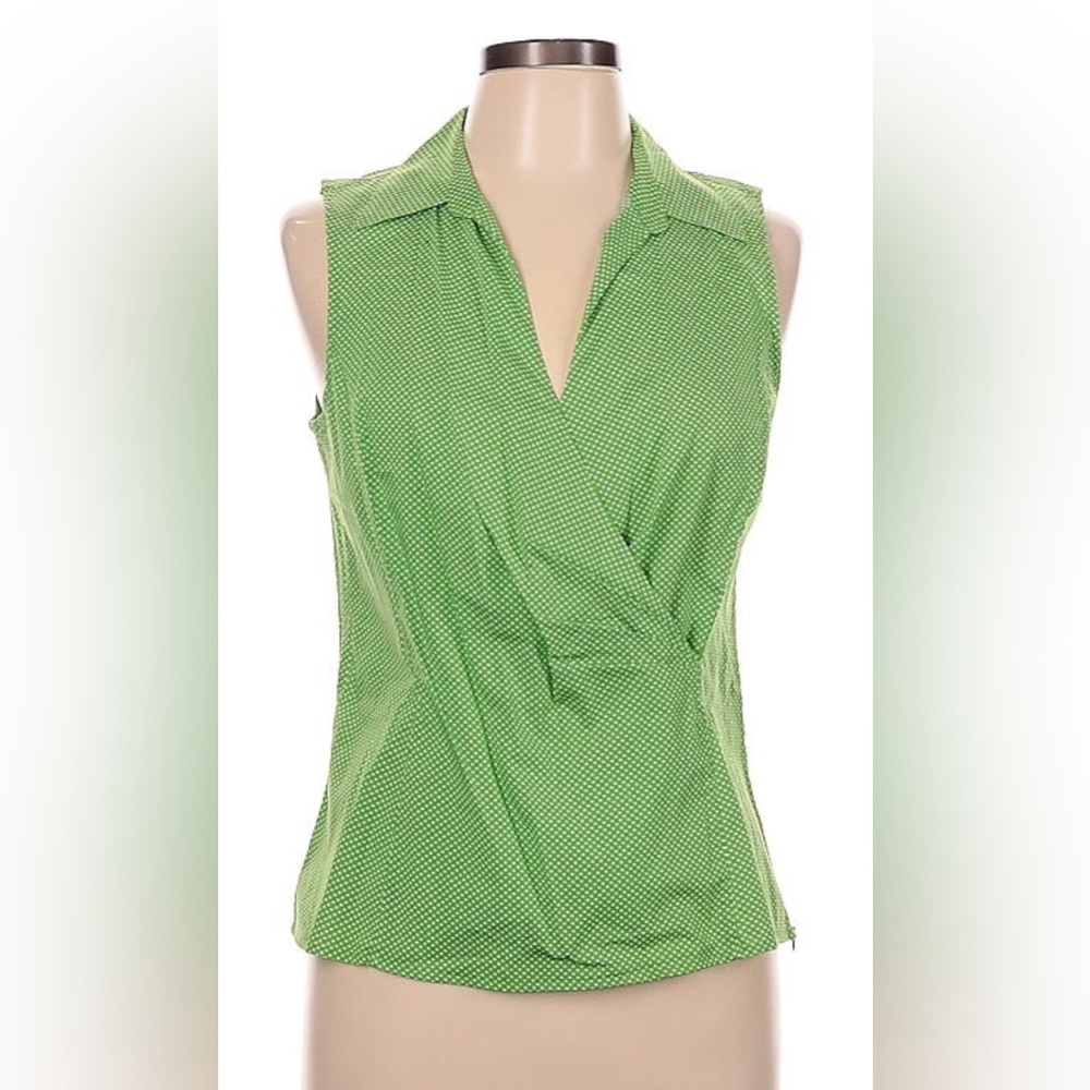 Talbots sleeveless structured shirt
